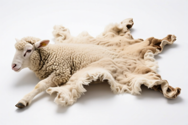 Raw Lambskins with Wool