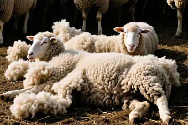 Raw Sheepskins with Wool