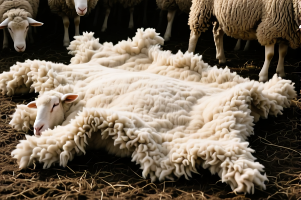 Raw Sheepskins with Wool