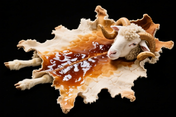 Salted Lambskins with Wool for Leather Processing