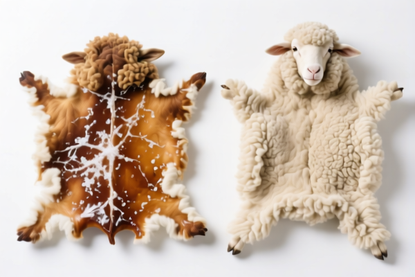 Salted Sheepskins with Wool