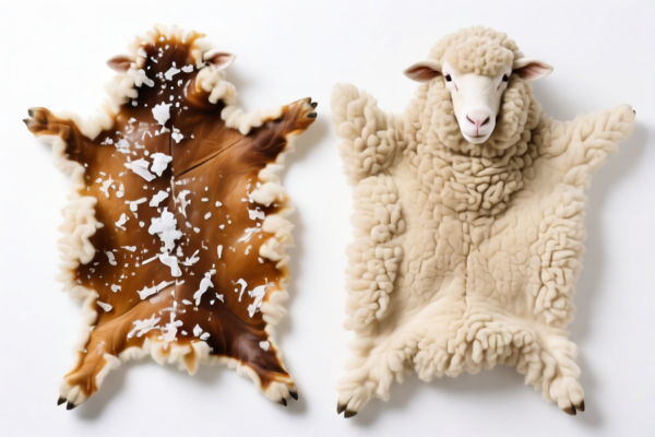 Salted Sheepskins with Wool