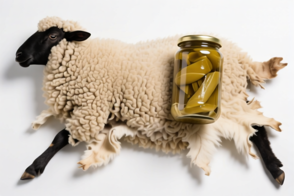 Pickled sheepskins (without wool) for scientific research