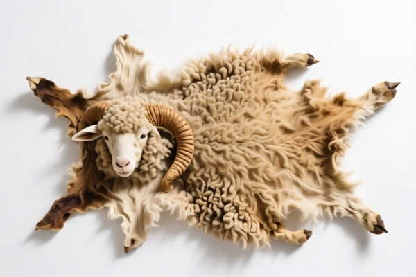 Dried sheepskins (untanned)