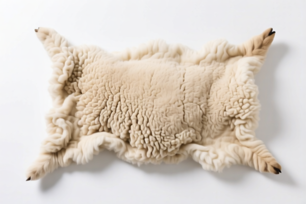 Unprocessed sheepskins