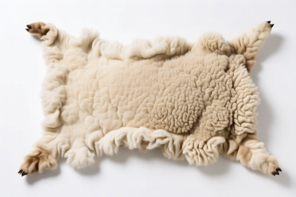 Unprocessed sheepskins