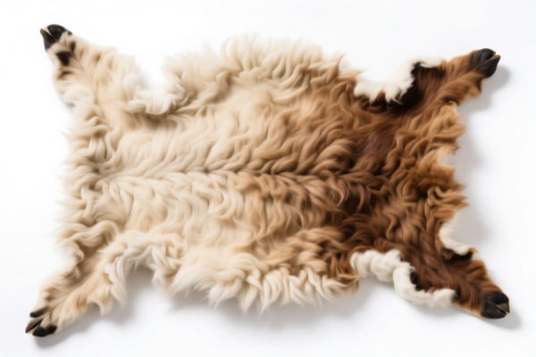 Unprocessed sheepskins