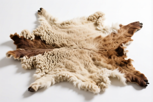 Untanned sheepskin hide
