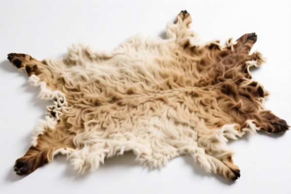 Untanned sheepskin hide