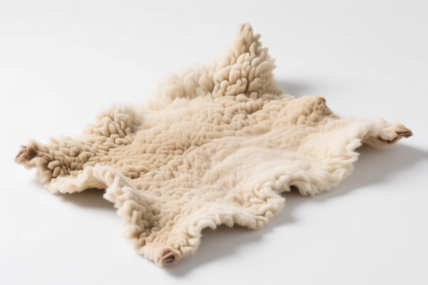 Untanned sheepskin raw material