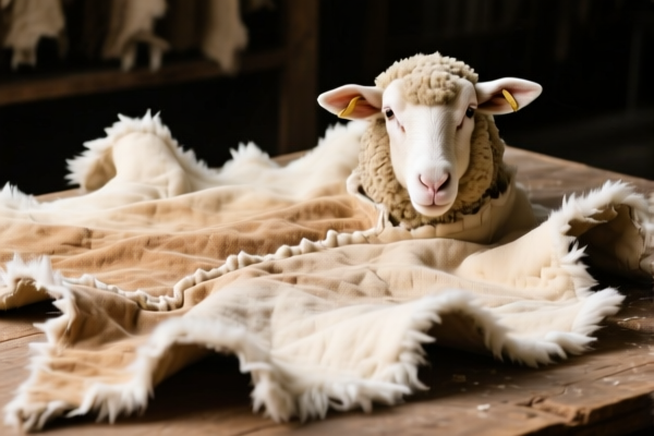 Raw sheep or lambskins without wool, other, for garment lining