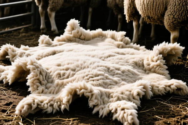 Raw sheepskins without wool for leather industry