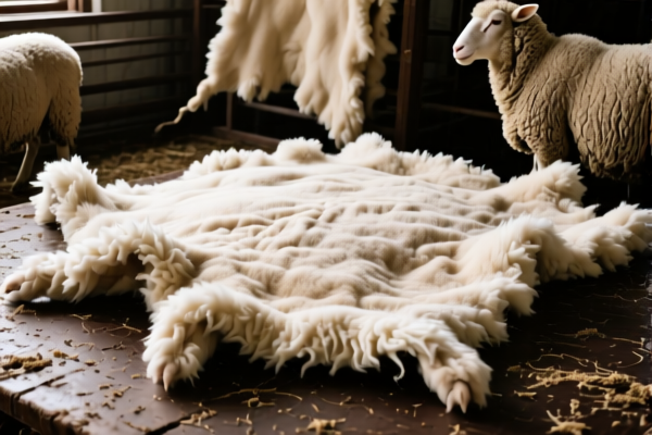 Raw sheepskins without wool for leather industry