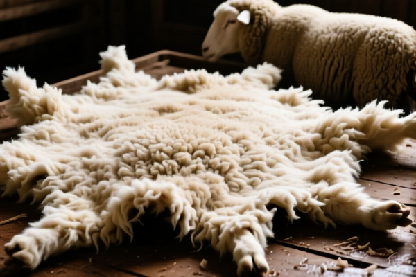 Raw sheepskins without wool for leather industry