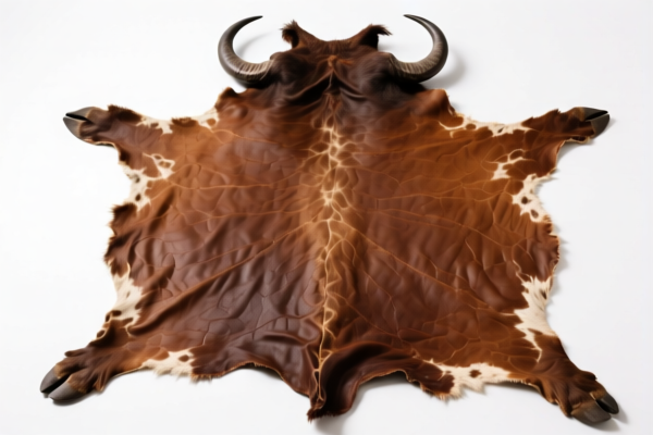 Dry buffalo hide, untanned, full grain