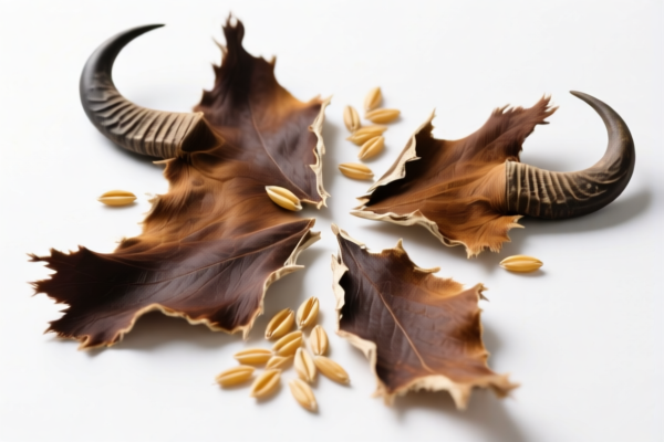 Dry buffalo hide, untanned, grain splits
