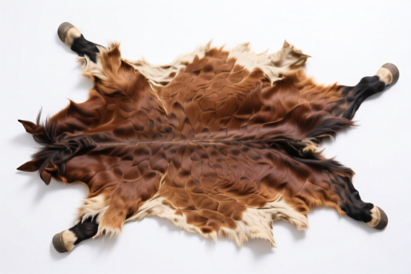 Dry equine hide, untanned, full grain