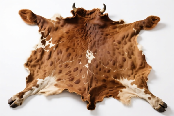 Dry untanned bovine hide, full grain