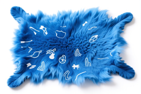 Blue Wet Sheepskin