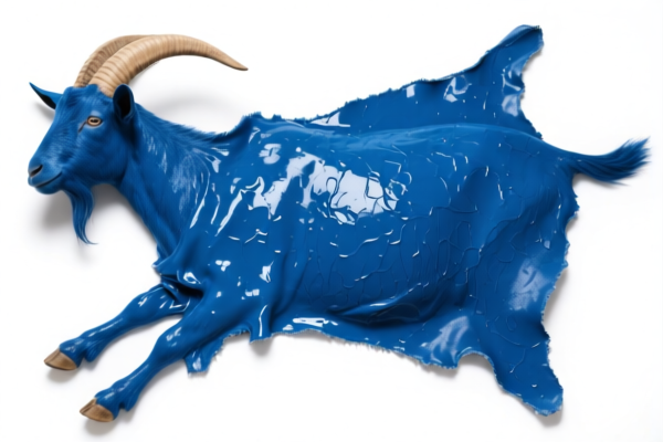Raw goatskin, wet