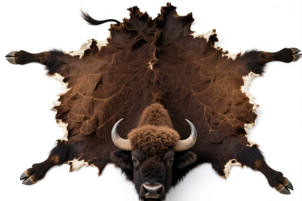 Whole buffalo hides, unsplit, full grains, not fancy leather