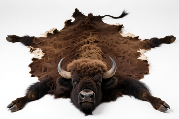 Whole buffalo hides, unsplit, full grains, not fancy leather
