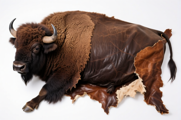 Buffalo full grain hides, fancy leather