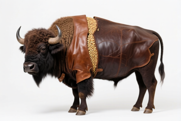 Buffalo Grain Split Leather for Crafts
