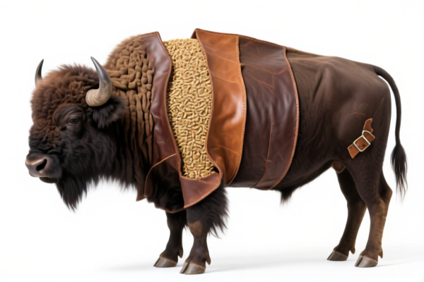 Buffalo Grain Split Leather for Luggage