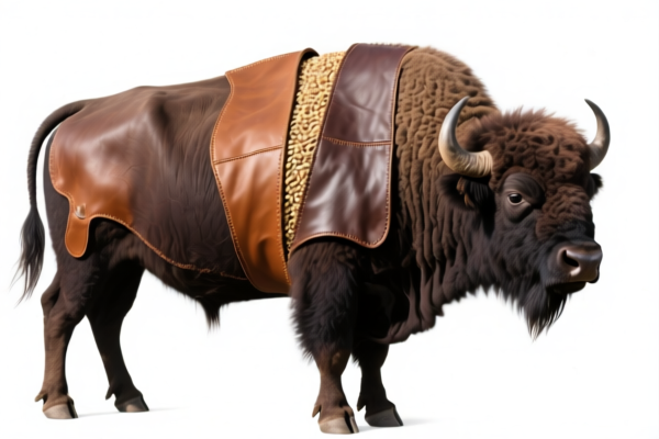 Buffalo Grain Split Leather for Luggage
