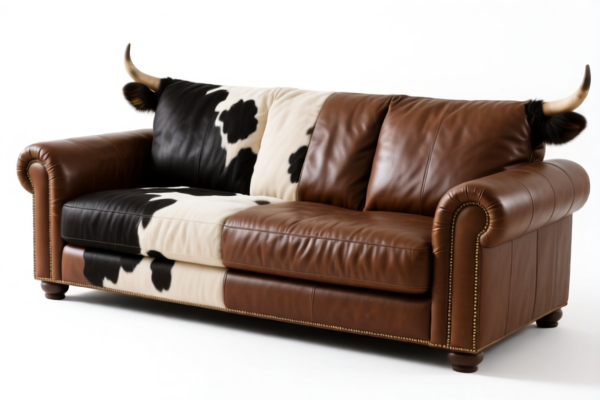 Bovine Grain Split Leather for Sofa