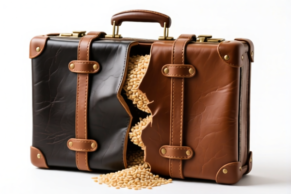 Bovine_Buffalo_Equine Grain Splits Leather Suitcase