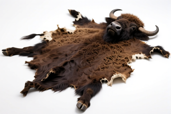 Whole buffalo hides and skins, without hair