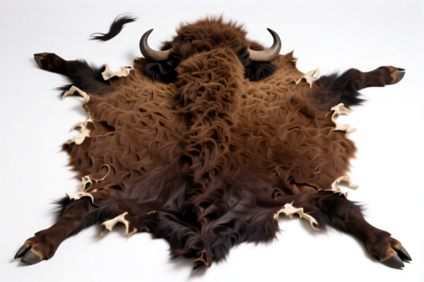 Whole buffalo hides and skins, without hair