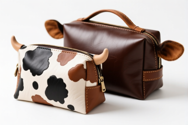 Bovine Leather Cosmetic Bags