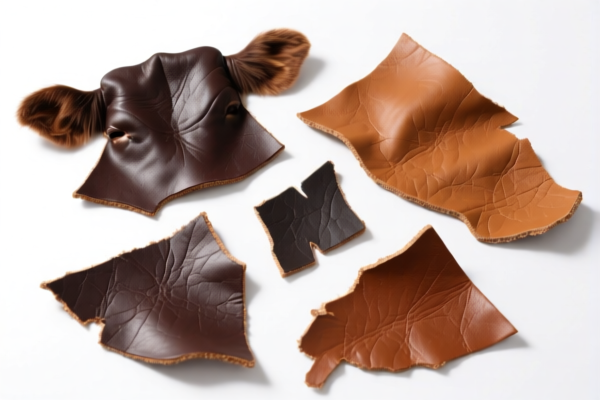 Bovine leather scraps (automotive interiors)