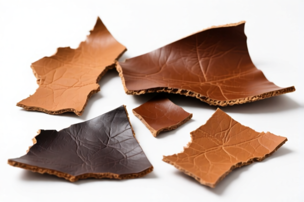 Bovine leather scraps (shoe material)