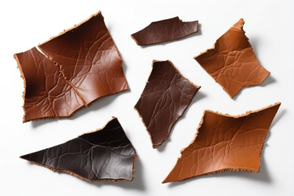 Bovine leather scraps (shoe material)