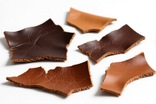 Bovine leather scraps (shoe material)