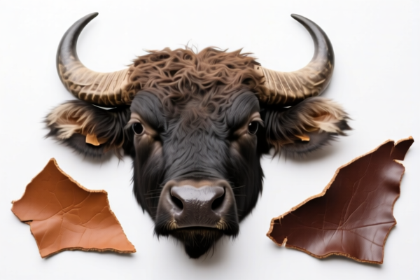 Buffalo leather scraps (automotive interiors)