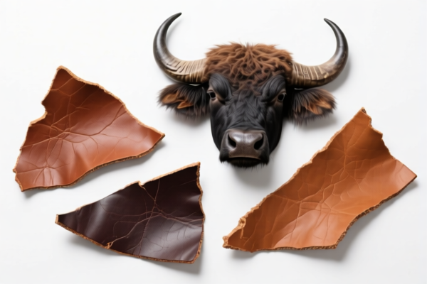 Buffalo leather scraps (automotive interiors)