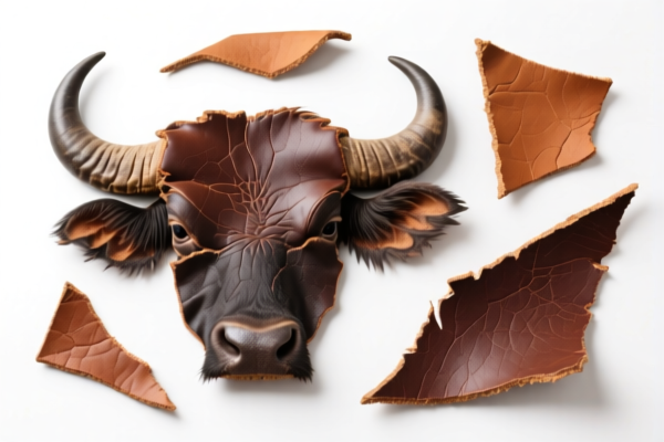 Buffalo leather scraps