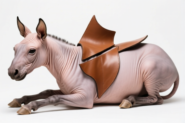 Hairless equine leather splits