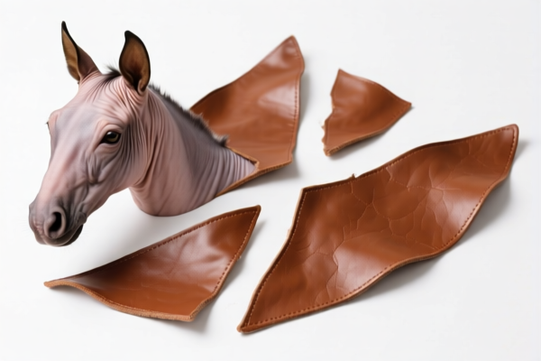 Hairless equine leather splits