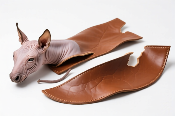 Hairless equine leather splits