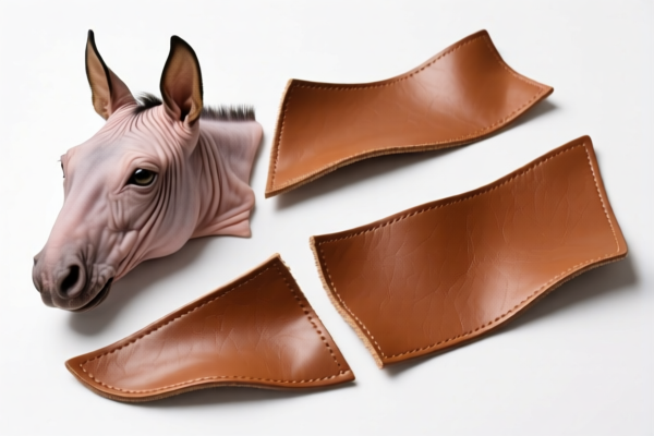 Hairless equine leather splits