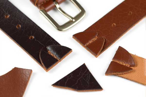 Bovine leather corner scraps (for belts)