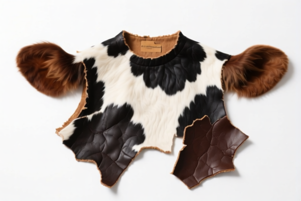 Bovine leather scraps (for clothing)