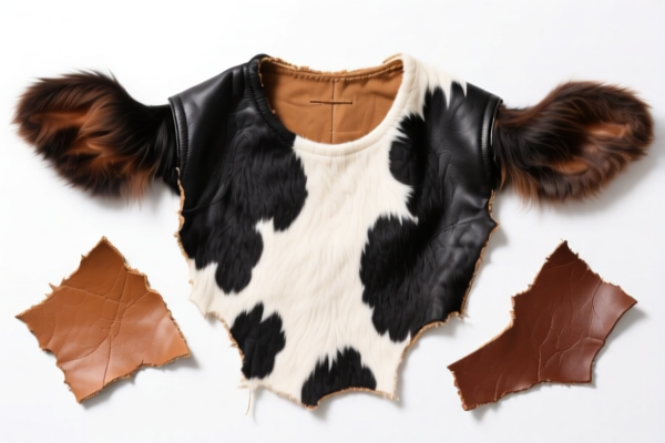 Bovine leather scraps (for clothing)