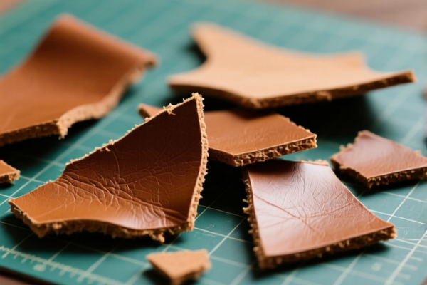 Bovine leather trimmed scraps (for gloves)
